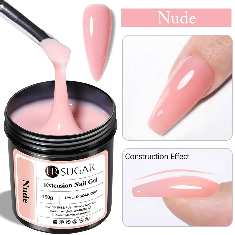 UR SUGAR 150g Rubber Base Gel Nail Polish Sparking Aurora Glitter Rubber Varnish Soak Off Semi permanent UV LED Gel Manicure 13
