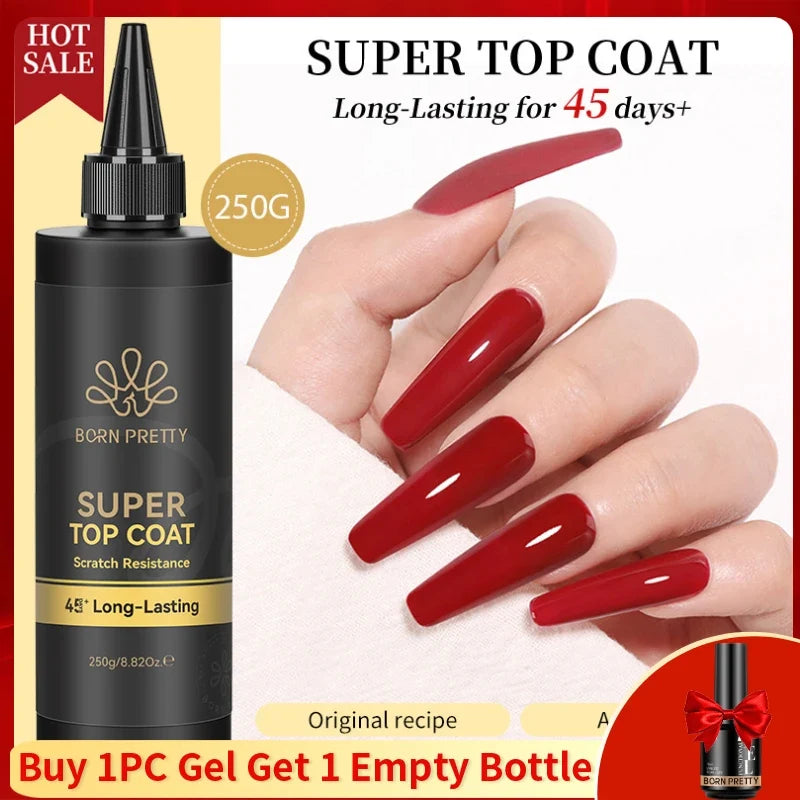 BORN PRETTY 250g Milky White Jelly Nude Gel Nail Polish Refilled Package Translucent Clear Semi Permanent Soak Off UV Gel 3