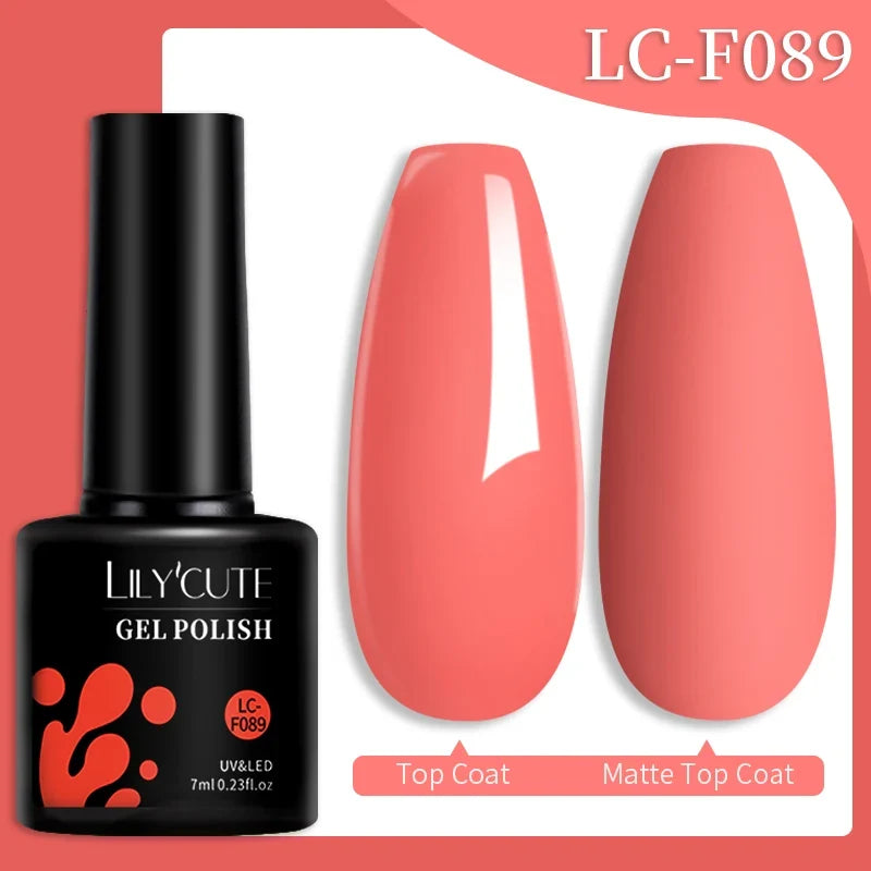 LILYCUTE 7ML Colorful Gel Nail Polish 129 Colors Long Lasting For Manicure Semi Permanent Base Top Coat Nail Art UV Gel Varnish 51