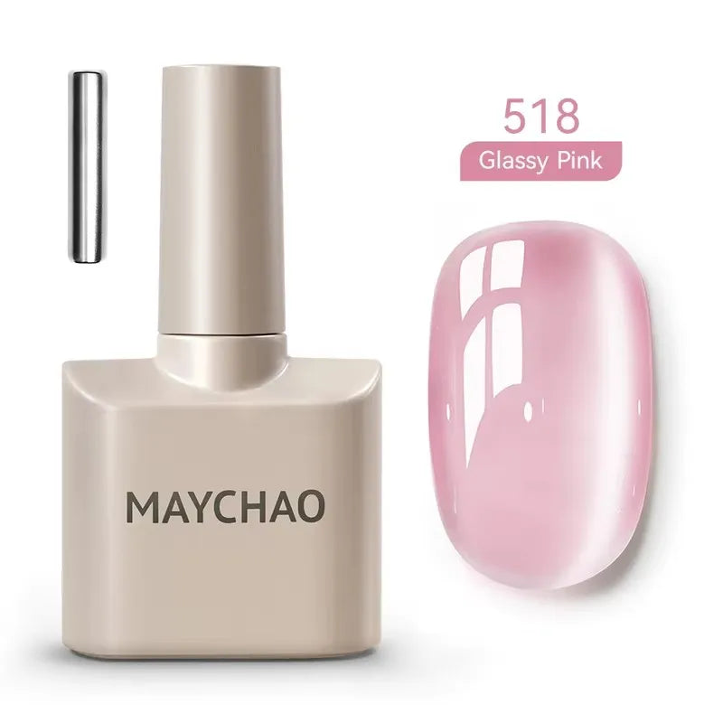 MAYCHAORomantic Galaxy Cat Eye Gel Nail Polish With Magnet Soak off UV Holographic Magnetic Rainbow Gel Polish for Nail Manicure 67