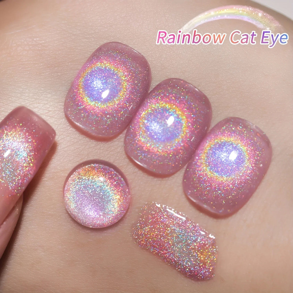15Ml Rainbow Cat's Eye gel nail polish, UV LED curing, long-acting fast drying nail art gel - ideal gift for women For Spring 5