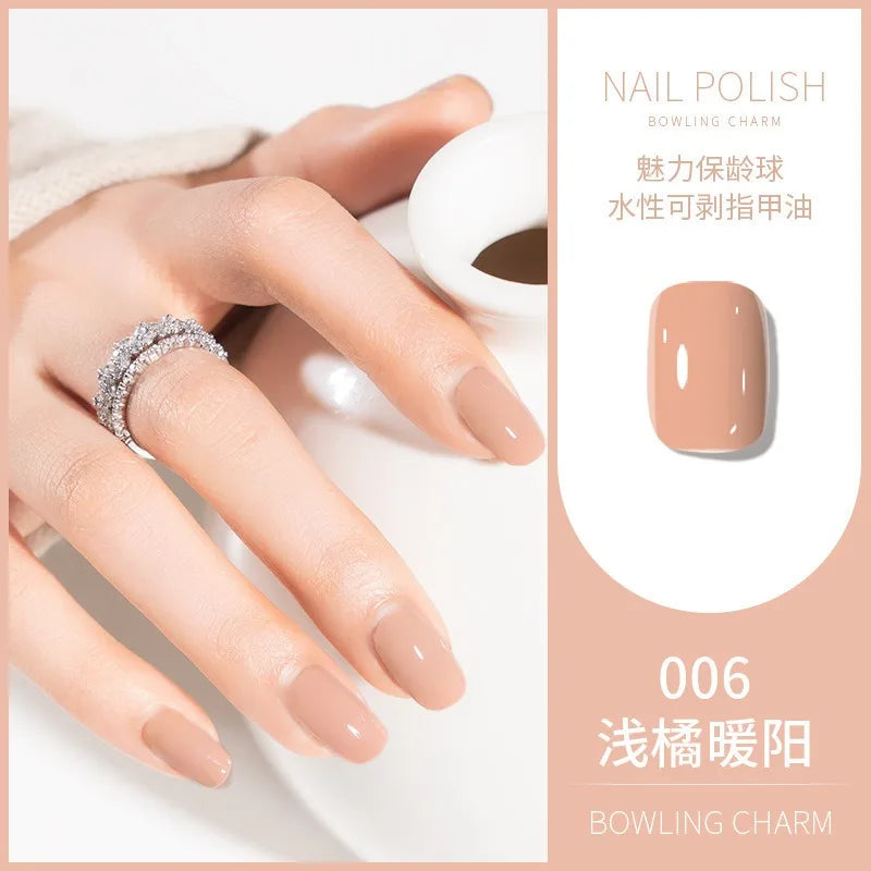 40 Colors New Nail Polish for Summer Water-based Quick Drying Tearable Nail Art Semipermanent Monochrome No Baking Lamp Varnish 24