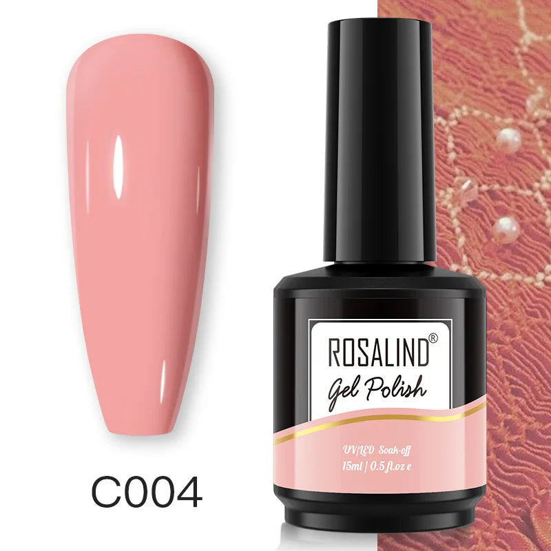 ROSALIND 7ml/15ml Summer Green Gel Nail Polish Semi Permanent Nail Art Manicure Soak Off Top Base Matt Hybrid Varnishes UV Gel 91