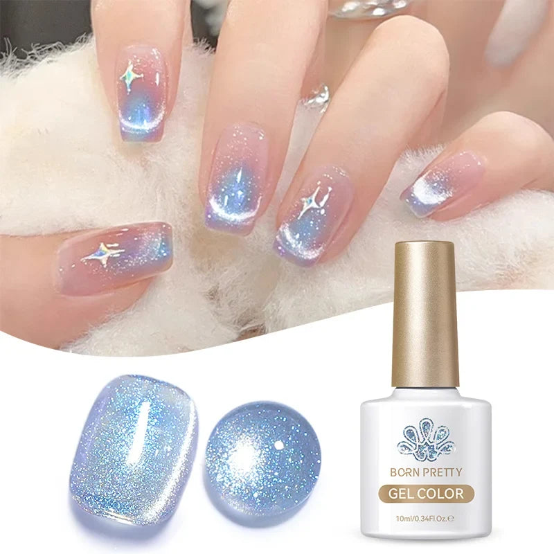 BORN PRETTY 10ml Fruit Purple Grape Cat Magnetic Gel Nail Polish 2025 New Whitening Guava Glass Beads Varnish Nail Supplies 57