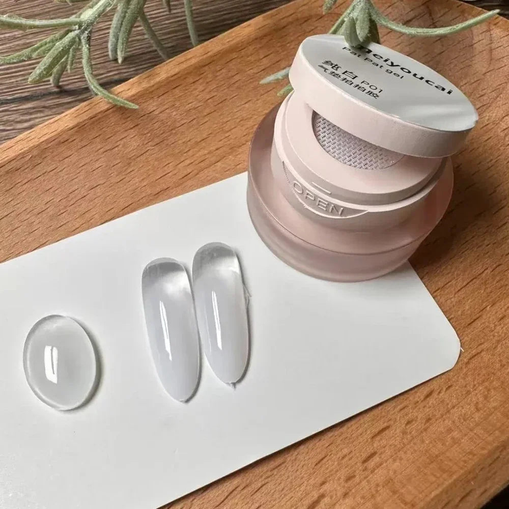 1Jar Black Pat Painting Gel Nail Polish with Air Cushion Gradient Matte Texture Nail Patting Glue Soak Off UV LED Nail Varnish 8 10