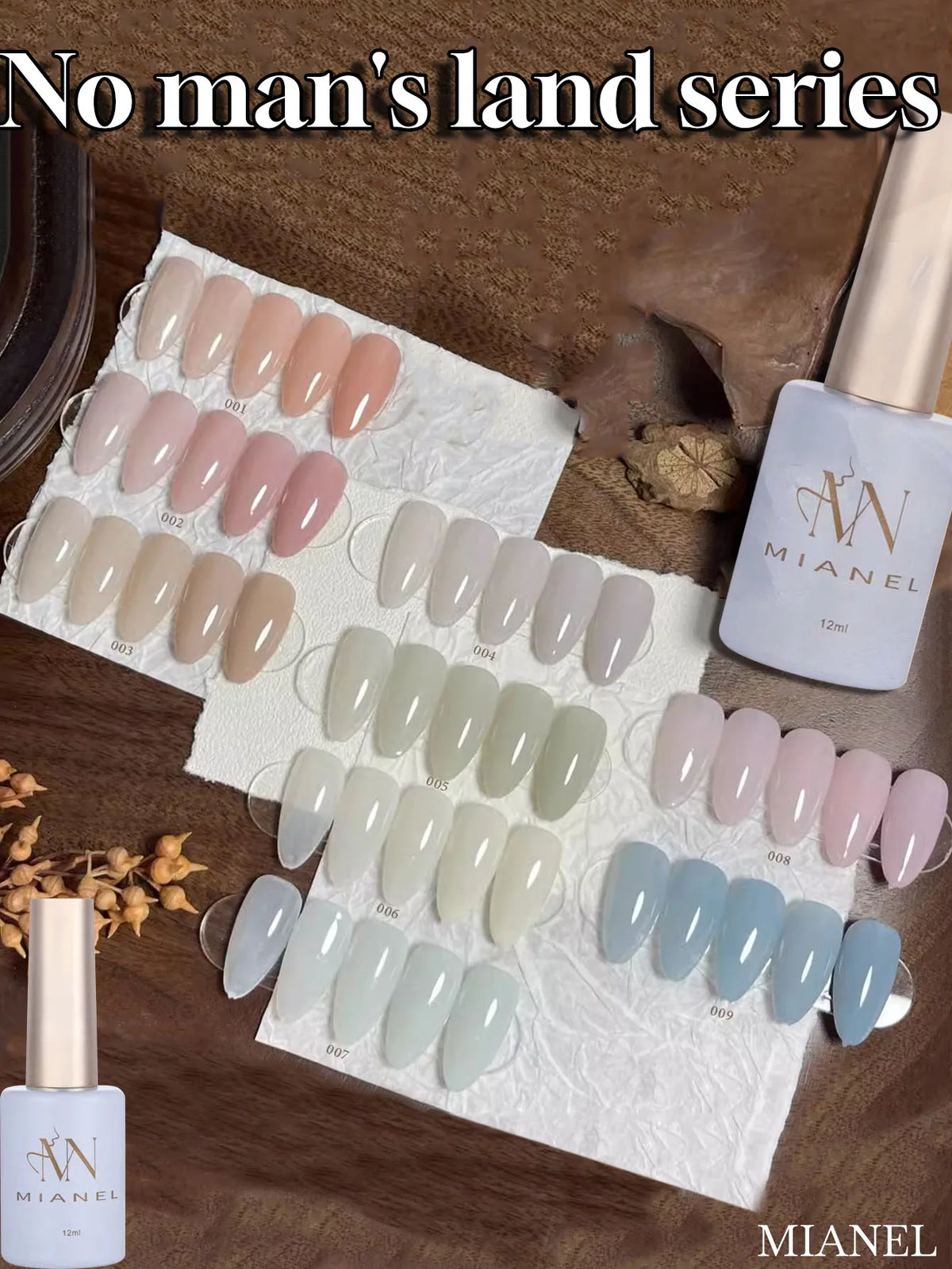 MIANEL  12ML Japanese Style Fairy Gel Nail Polish White Pink Nude Color Ice Clear Nail Polish Pink Nails Summer Nails 1-24pcs 16