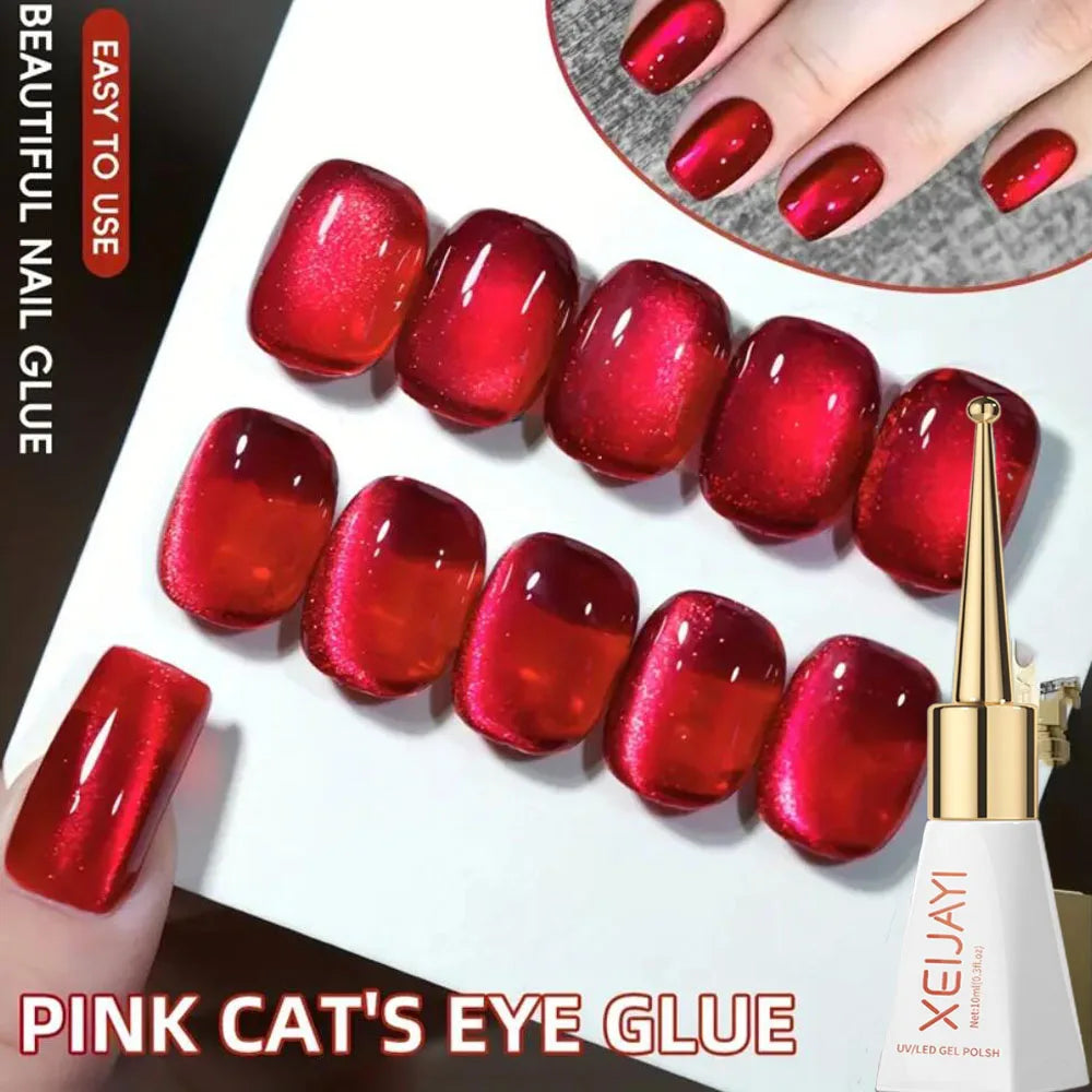 XEIJAYI Pink Cat Eye Gel Nail Polish Ceramic Magnetic Gel UV Semi-permanent Enamels Varnish Nail Supplies For Professionals Gel 65