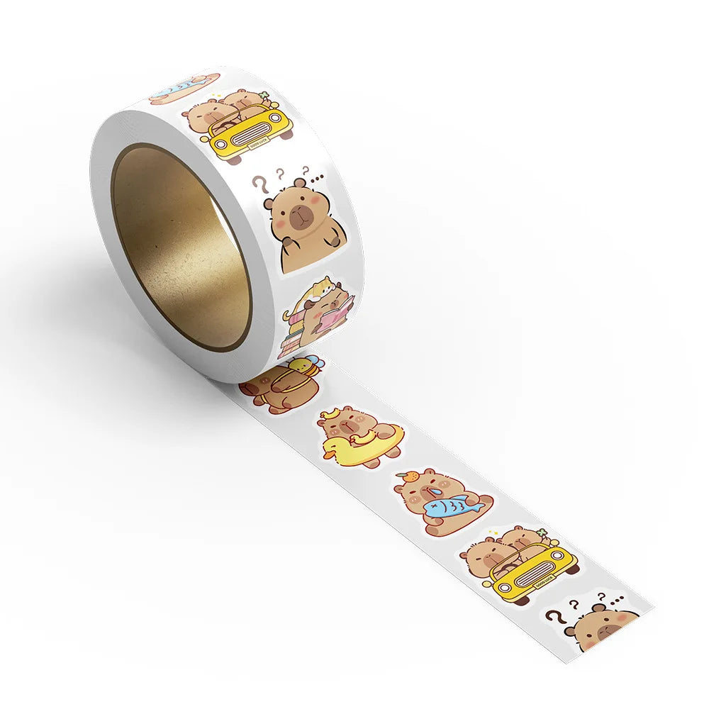 500PCS Cartoon Capybara Stickers Anime Decal Skateboard Laptop Motorcycle Guitar Cute Kawaii Cartoon Movie Sticker Kids Toy 3