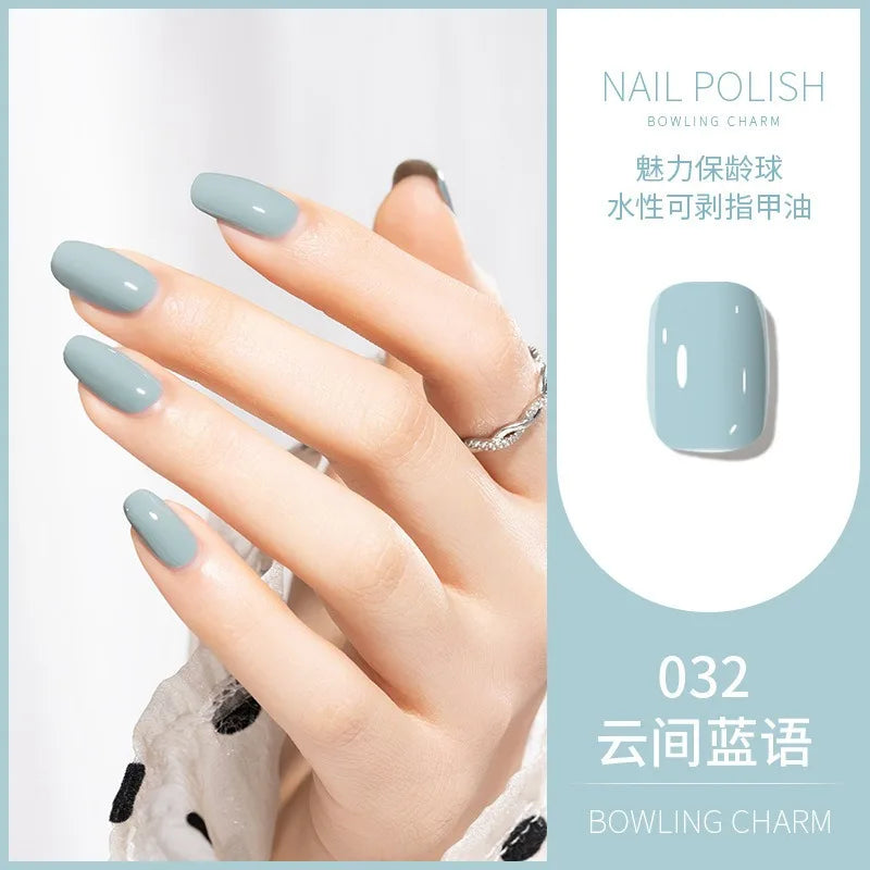 40 Colors New Nail Polish for Summer Water-based Quick Drying Tearable Nail Art Semipermanent Monochrome No Baking Lamp Varnish 40