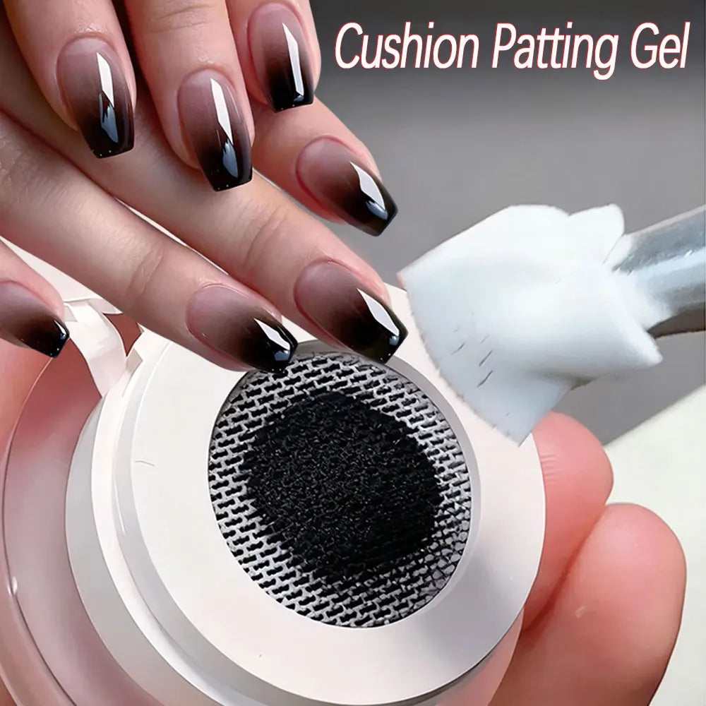 5ml Black Cushion Gradient Painting Gel Black Ombre Patting Gel Polish UV/LED Blush Blooming Aura Manicure Gel Nail Polish R$30@ 1