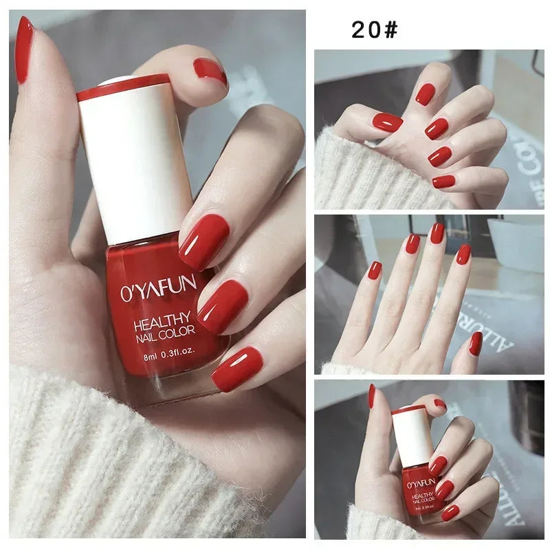 40 Colors Autumn Brown Colors Series Gel Varnish Water Based Nail Polish  Water Based No Baking Quick Dry Peel Off Nail Varnish 37