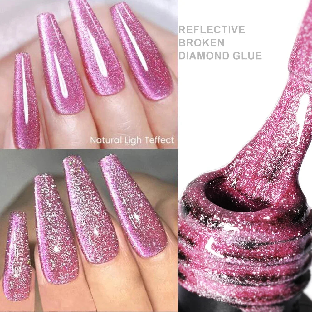 XEIJAYI Pink Cat Eye Gel Nail Polish Ceramic Magnetic Gel UV Semi-permanent Enamels Varnish Nail Supplies For Professionals Gel 50
