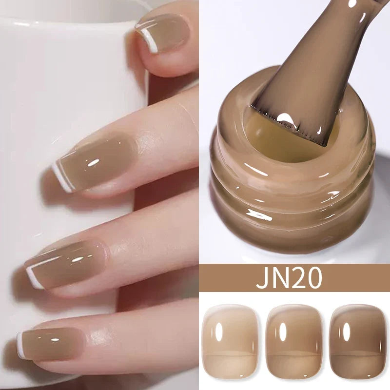 BORN PRETTY 10ml Blood Red Jelly Gel Nail Polish Halloween Nails Art Gel Polish Sheer Translucent Nail Gel for Winter Manicure 62