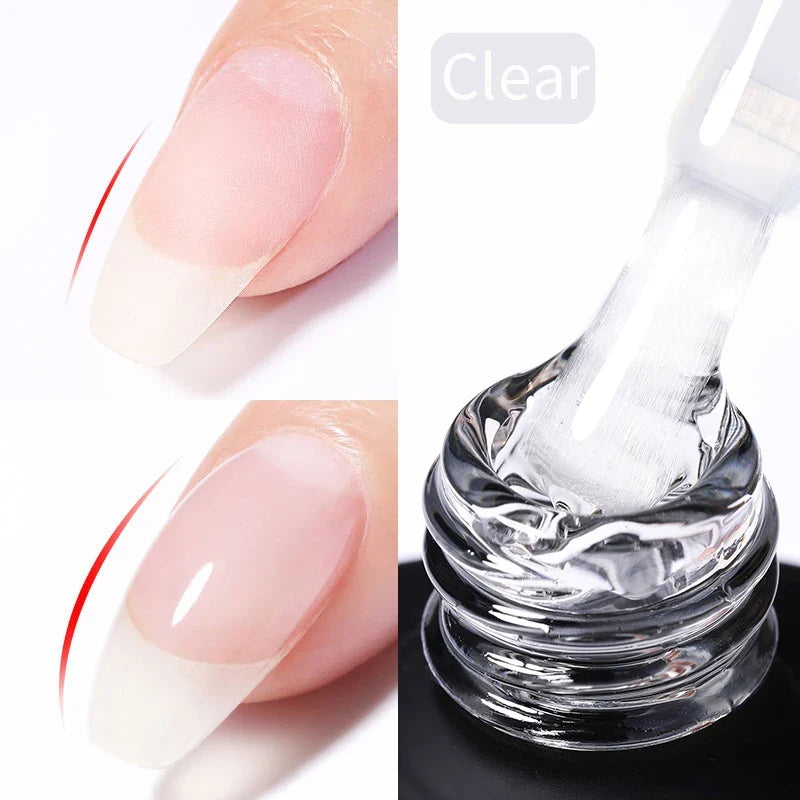 BORN PRETTY Milky Jelly Rubber Base Gel for Gel Nail Polish 15ml Russian Self-leveling Nude Color Soak Off Semi Permanent UV Gel 22