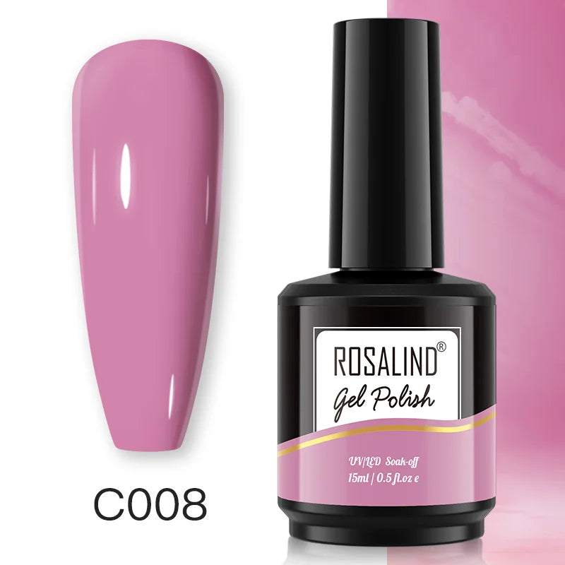 ROSALIND 7ml/15ml Summer Green Gel Nail Polish Semi Permanent Nail Art Manicure Soak Off Top Base Matt Hybrid Varnishes UV Gel 48