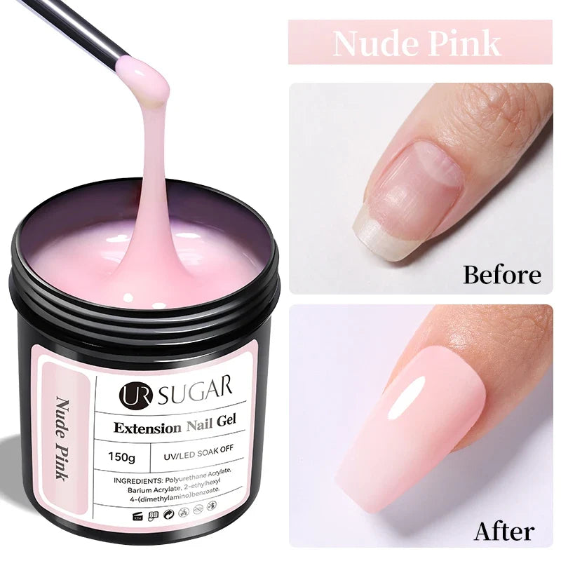 UR SUGAR 150g Rubber Base Gel Nail Polish Sparking Aurora Glitter Rubber Varnish Soak Off Semi permanent UV LED Gel Manicure 26