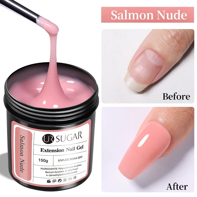 UR SUGAR 150g Rubber Base Gel Nail Polish Sparking Aurora Glitter Rubber Varnish Soak Off Semi permanent UV LED Gel Manicure 11