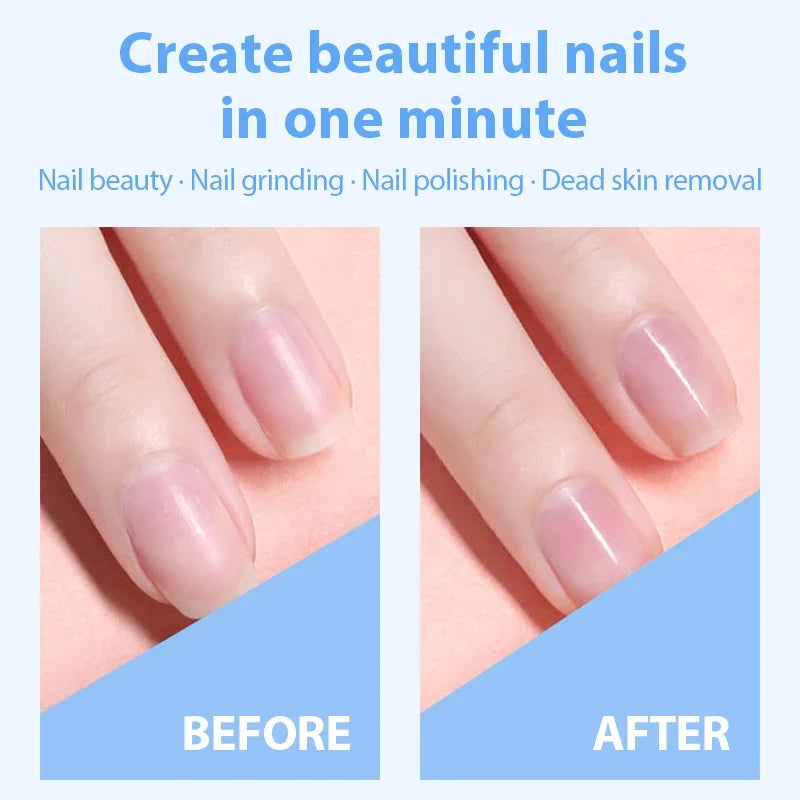 Electric Nail Grinder Nail Polishing Machine with Light Portable Mini Electric Manicure Pen for Gel Removing Polishing Dead Care 5