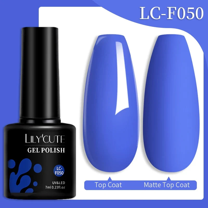 LILYCUTE 7ML Colorful Gel Nail Polish 129 Colors Long Lasting For Manicure Semi Permanent Base Top Coat Nail Art UV Gel Varnish 96