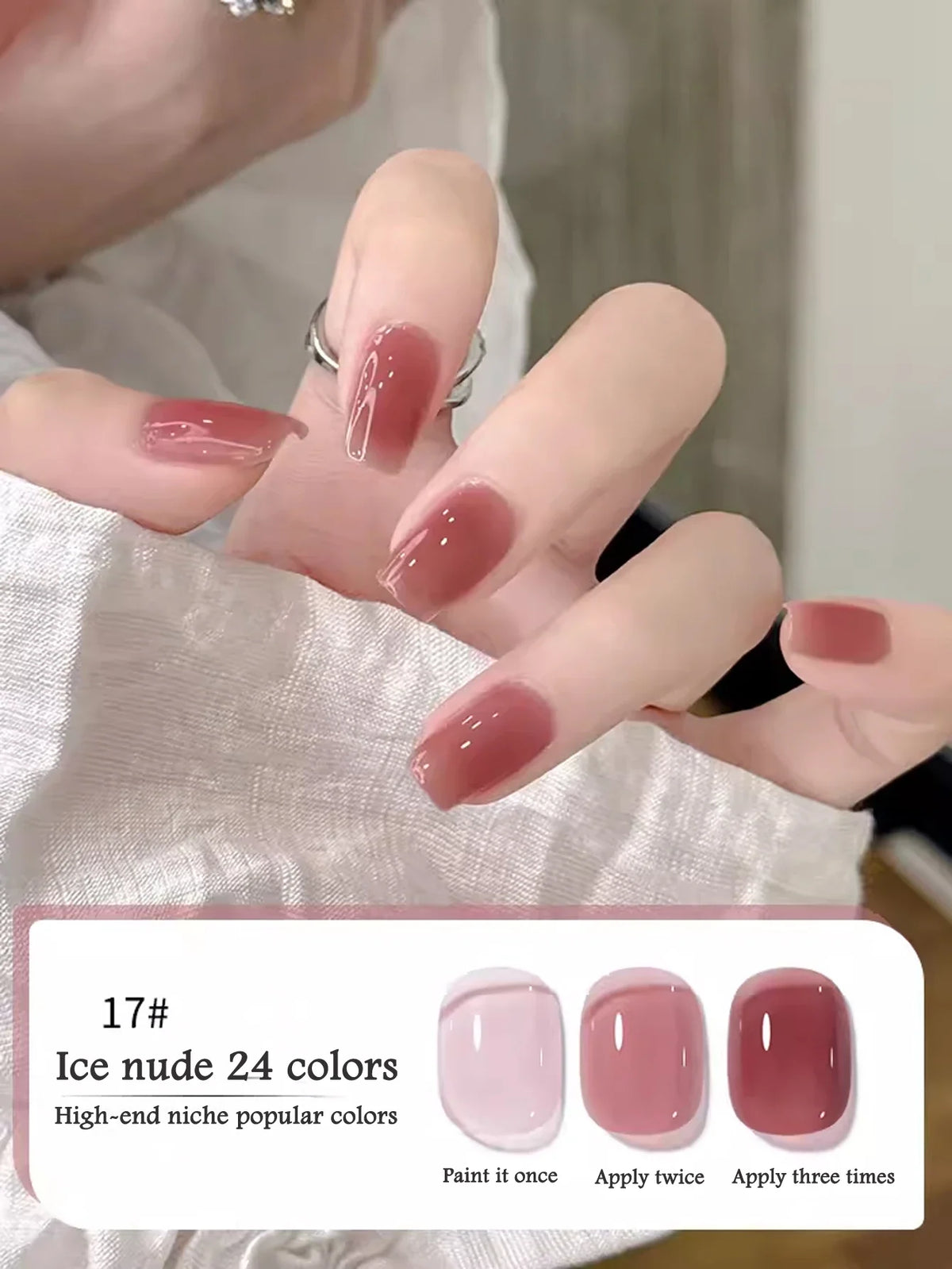 10ML 1-24PCS Milk White Jelly Gel Nail Polish Nail Art 2026 New Popular Nail Supplies UV LED Light Nails Black Red Nails 16