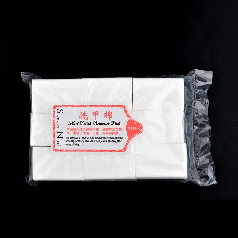400/600Pcs/pack Solid Durable Nail Tools Manicure Gel Nail Polish Remover Pads Lint-Free Wipes 100% Cotton Napkins Wraps 6