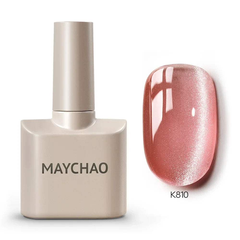 MAYCHAORomantic Galaxy Cat Eye Gel Nail Polish With Magnet Soak off UV Holographic Magnetic Rainbow Gel Polish for Nail Manicure 60