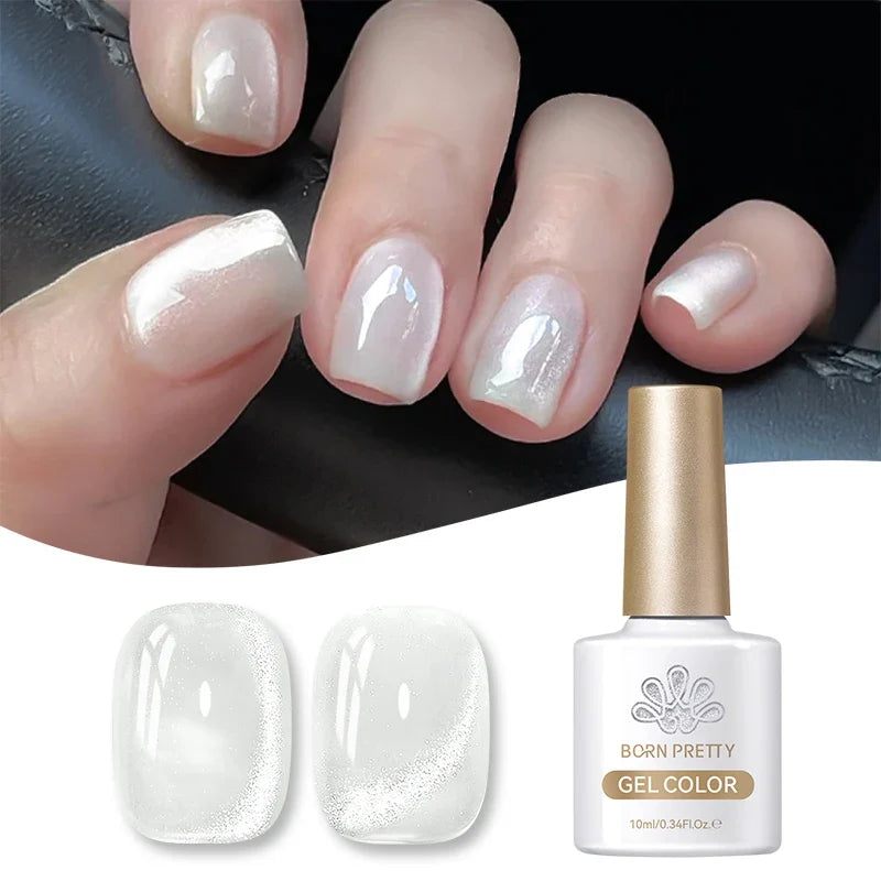 BORN PRETTY 10ml Fruit Purple Grape Cat Magnetic Gel Nail Polish 2025 New Whitening Guava Glass Beads Varnish Nail Supplies 66