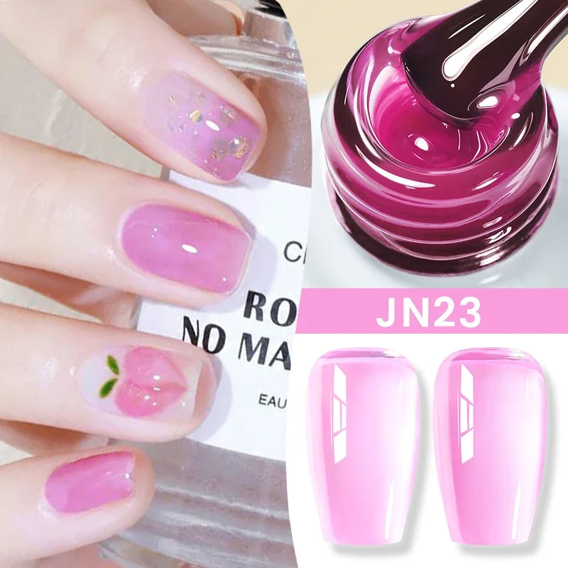 BORN PRETTY 83 Colors 10ml Jelly Nude Gel Nail Polish Autumn Amber Semi Transparent Manicure Soak off UV LED Nails Gel Varnish 37