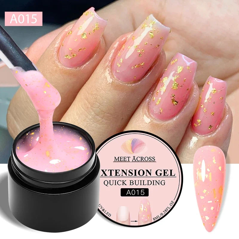 Milky White Nail Extension Gel Clear Nude Building UV Gel For Nails Finger Extensions Form Tips French Nails Manicure Nail Art 37