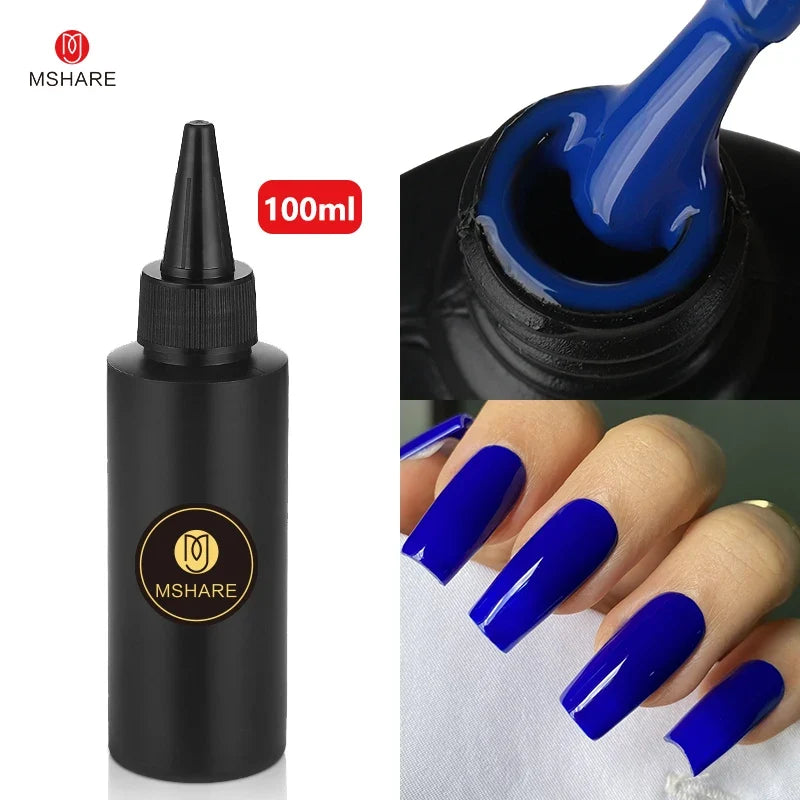 MSHARE 100ML Nail Gel Polish Soak Off UV LED Nails Vernis Semi Permanent Varnish Polish White Red Nail Gel Art 39