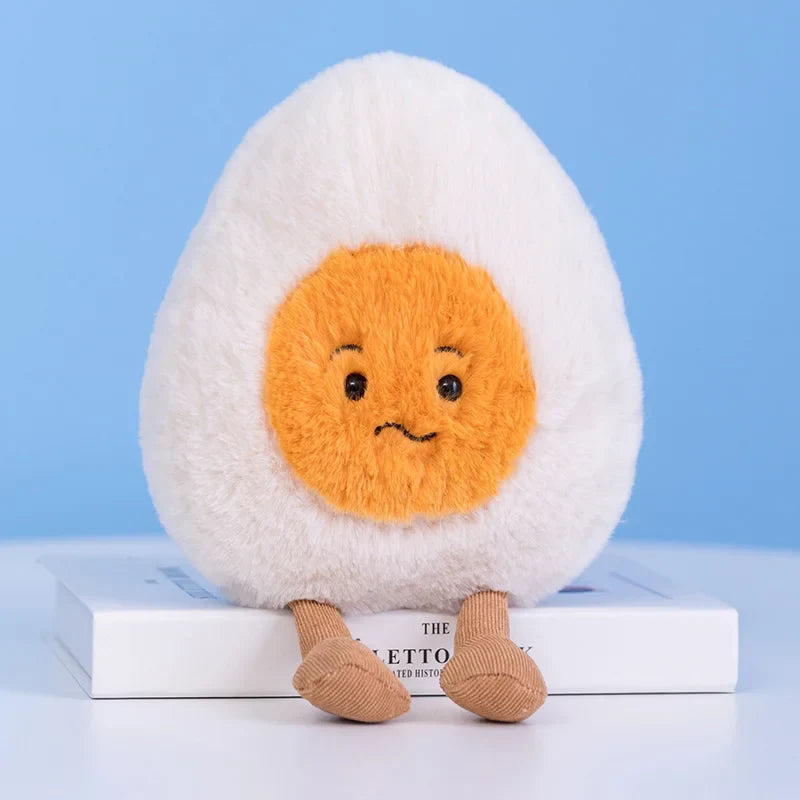 Cute Cartoon Egg & Toast Plush Toy – Breakfast Expression Stuffed Doll Pillow | Soft Baby Comfort Toy & Christmas Gift 29