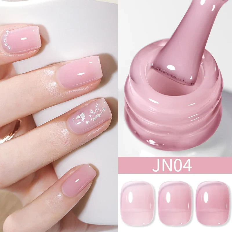 BORN PRETTY 10ml Blood Red Jelly Gel Nail Polish Halloween Nails Art Gel Polish Sheer Translucent Nail Gel for Winter Manicure 48
