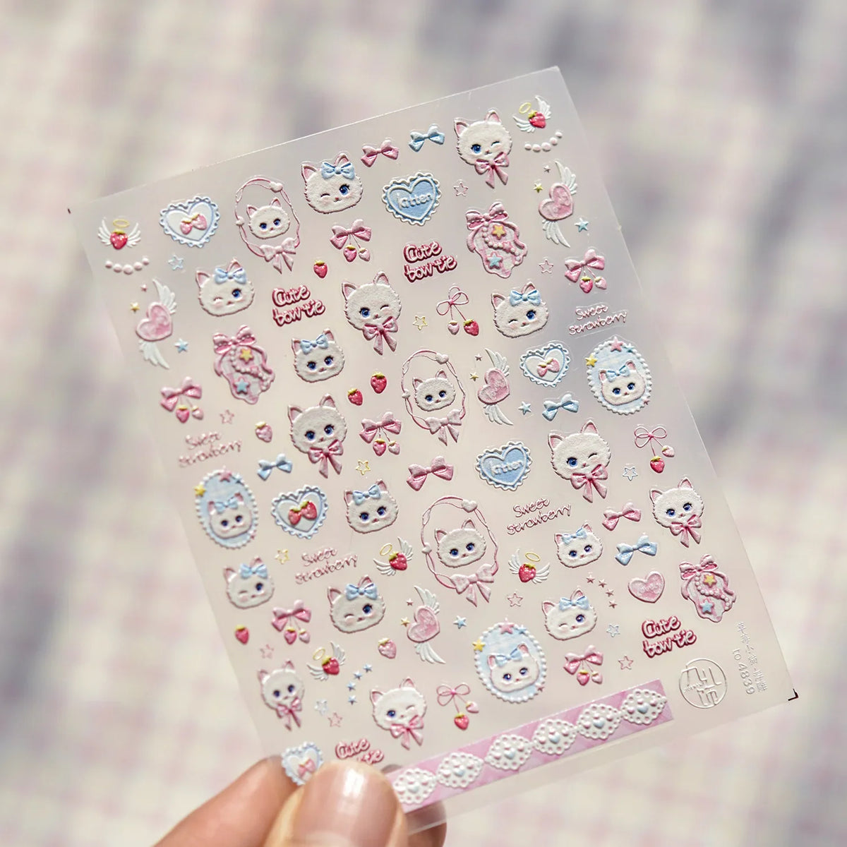 1pcs Dream Flower Window Shell Light Nail Art Stickers Japanese Flower Self Adhesive Stickers Press On Nails Decoration Decals 57