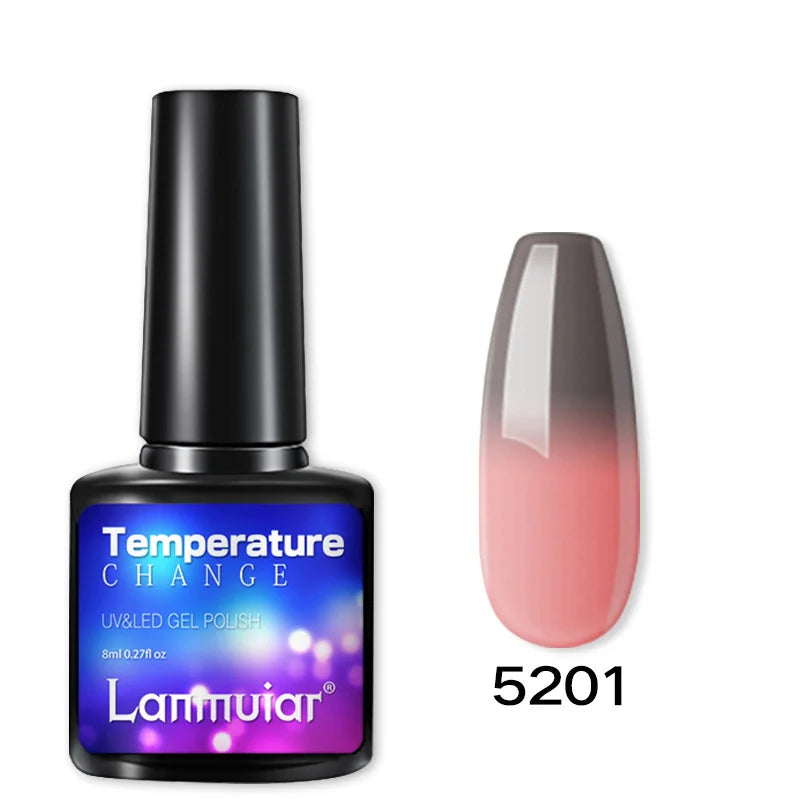 Temperature Color Changing Thermal Nail Polish Fast Drying Water-based Gradient Nail Varnish Manicure Supplies Nail Art 8