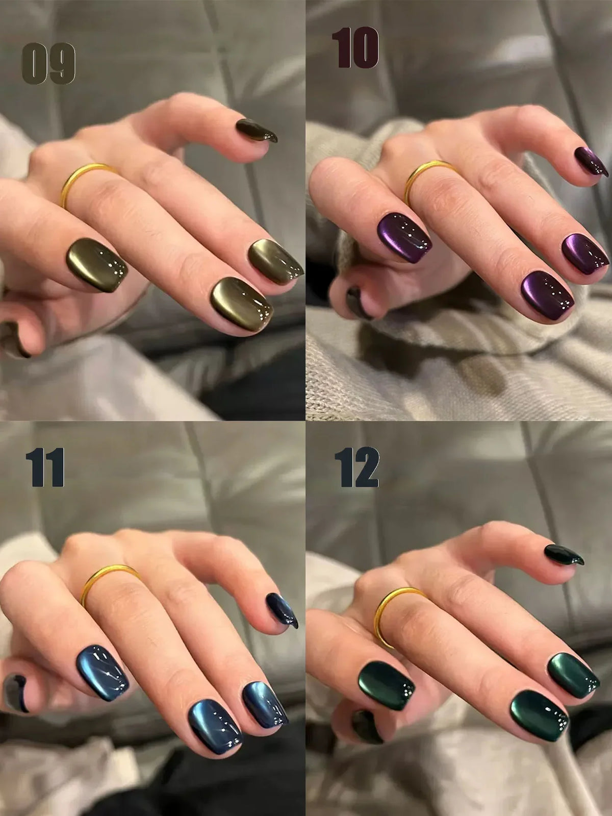 MIANEL 12ML Emperor Green Cat Eye Gel Nail Polish Whitenning Nails Green Nails Suitable For Nail Salons Nail Supplies  1-21pcs 3