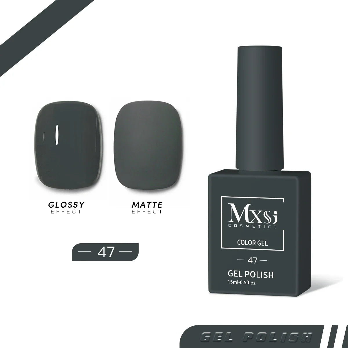 Mxsi 15ml Gel Nail Polish Neon Brown Royal Blue Red Green Pastal Nude Nail Art Varnish Gel Lacquer Top Coat UV Gel Nail Not Set 53