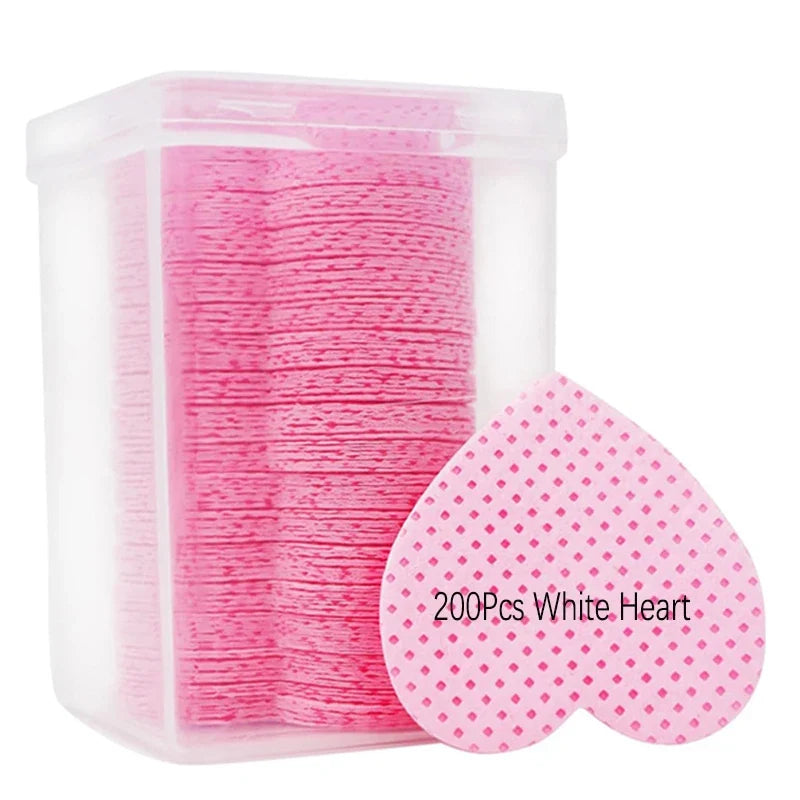 LULAA Glue Wipes Lint Free Nail Wipes Non-Woven Fabric Lash Glue Wipes Nail Polish Remover Wipes Use for Nail Polish Remover 10