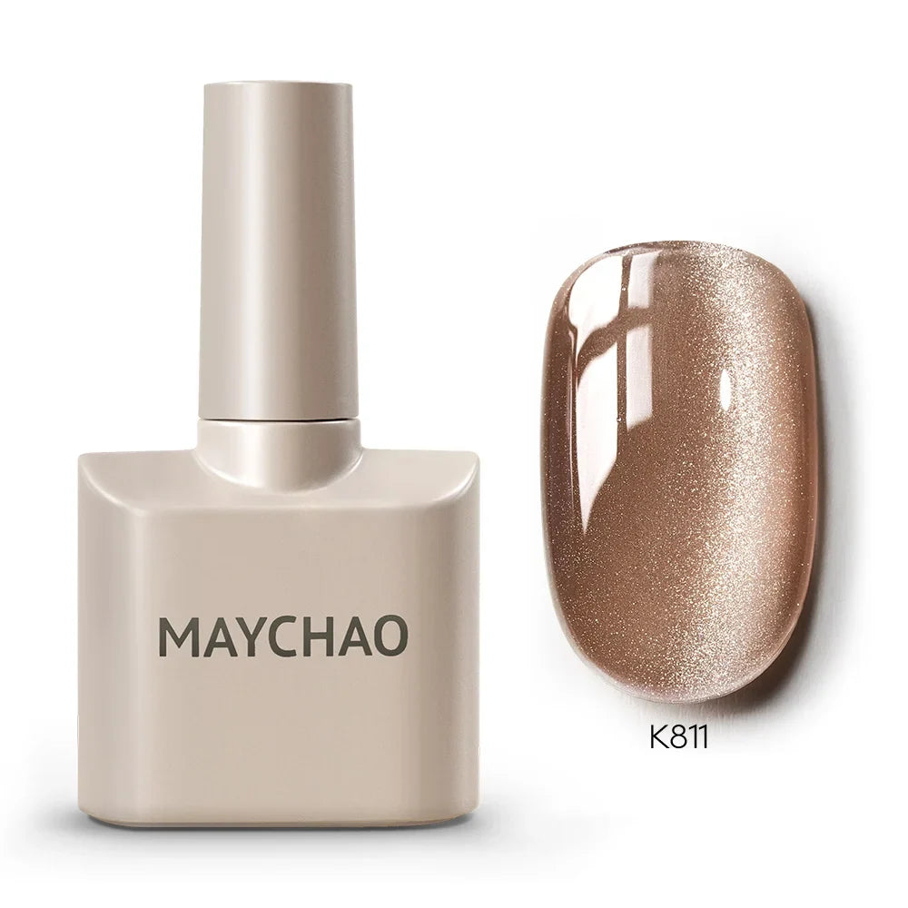 MAYCHAORomantic Galaxy Cat Eye Gel Nail Polish With Magnet Soak off UV Holographic Magnetic Rainbow Gel Polish for Nail Manicure 76