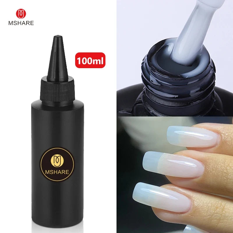 MSHARE 100ML Nail Gel Polish Soak Off UV LED Nails Vernis Semi Permanent Varnish Polish White Red Nail Gel Art 49