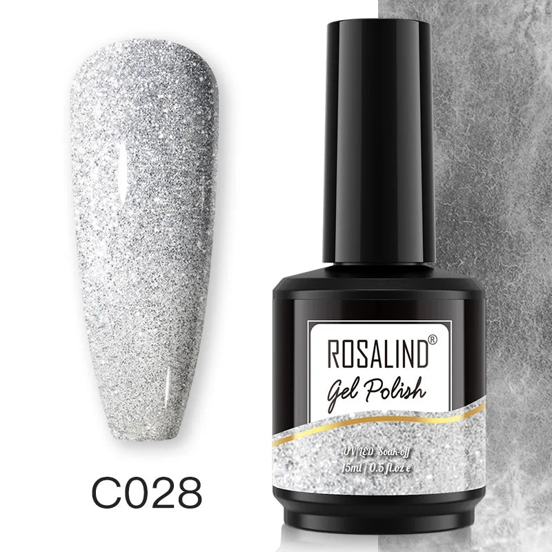 ROSALIND 7ml/15ml Summer Green Gel Nail Polish Semi Permanent Nail Art Manicure Soak Off Top Base Matt Hybrid Varnishes UV Gel 8