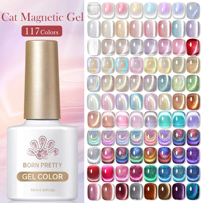 BORN PRETTY 117 Colors Cat Magnetic Gel Nail Polish 10ml Full Coverage Varnish Semi Permanent Super Gorgeous Nails Manicure 1