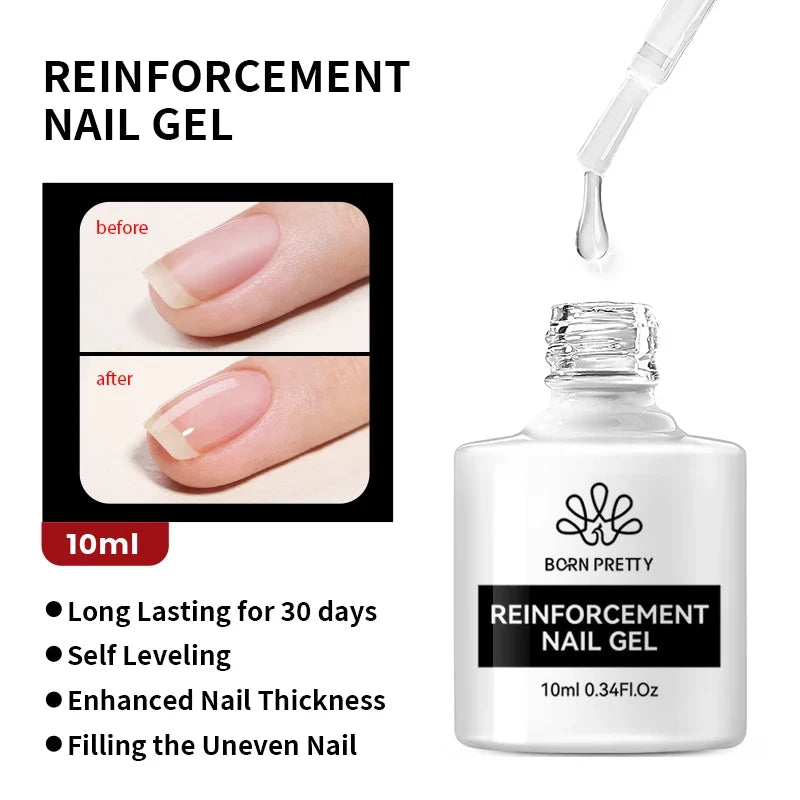 BORN PRETTY 10ml Clear Blooms Gel Polish UV LED Soak Off Nail Art Polish for Spreading Effect Marble Nail Polish Gel Painting 35