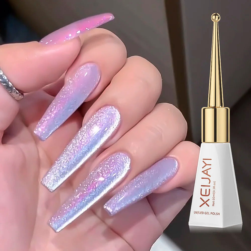 XEIJAYI Pink Cat Eye Gel Nail Polish Ceramic Magnetic Gel UV Semi-permanent Enamels Varnish Nail Supplies For Professionals Gel 80