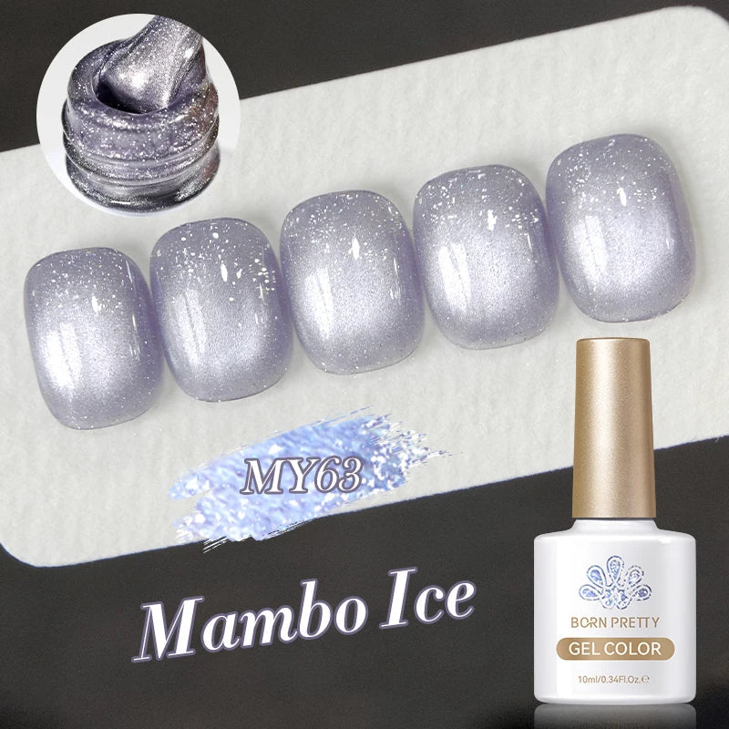 BORN PRETTY 10ml Fruit Purple Grape Cat Magnetic Gel Nail Polish 2025 New Whitening Guava Glass Beads Varnish Nail Supplies 74
