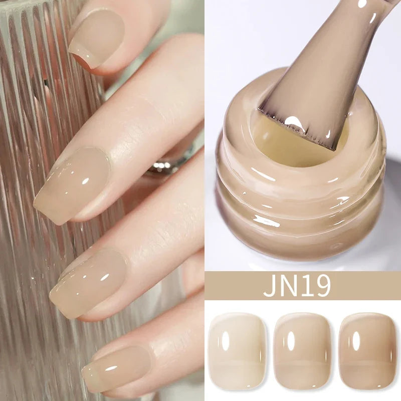 BORN PRETTY 10ml Blood Red Jelly Gel Nail Polish Halloween Nails Art Gel Polish Sheer Translucent Nail Gel for Winter Manicure 40