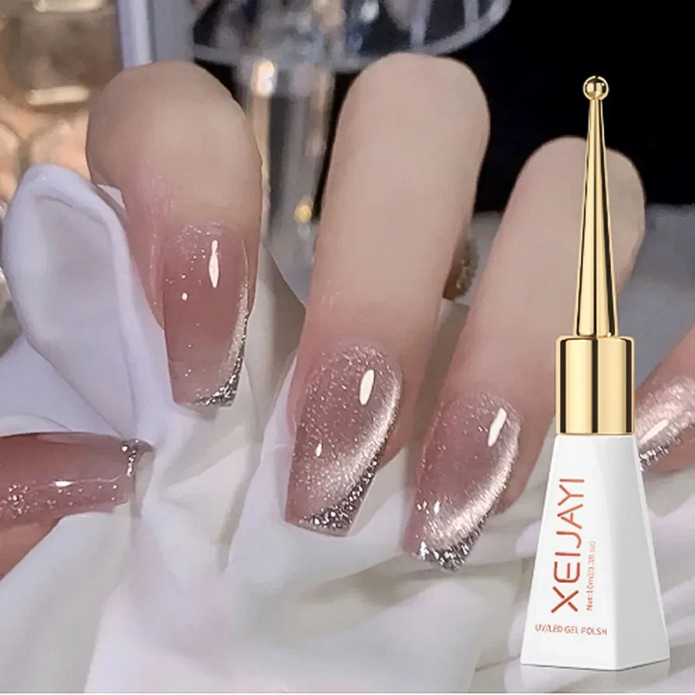 XEIJAYI Pink Cat Eye Gel Nail Polish Ceramic Magnetic Gel UV Semi-permanent Enamels Varnish Nail Supplies For Professionals Gel 88