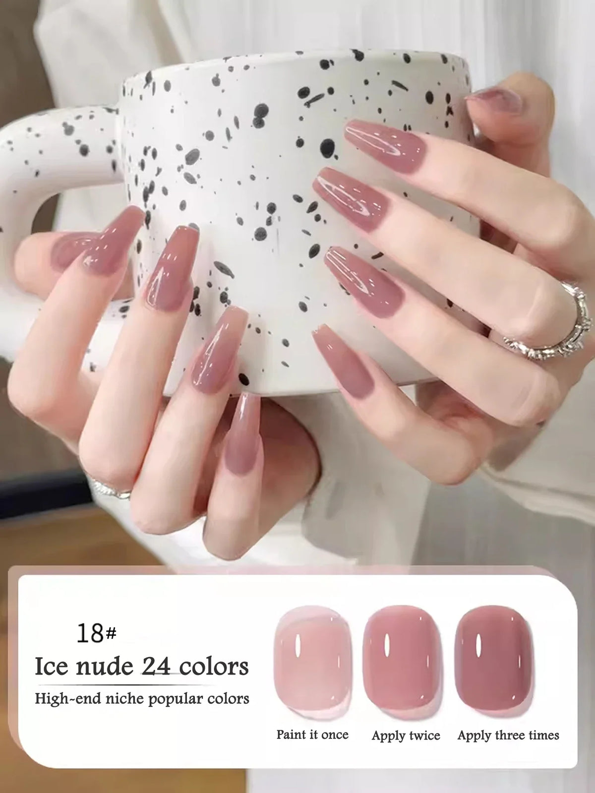 10ML 1-24PCS Milk White Jelly Gel Nail Polish Nail Art 2026 New Popular Nail Supplies UV LED Light Nails Black Red Nails 14