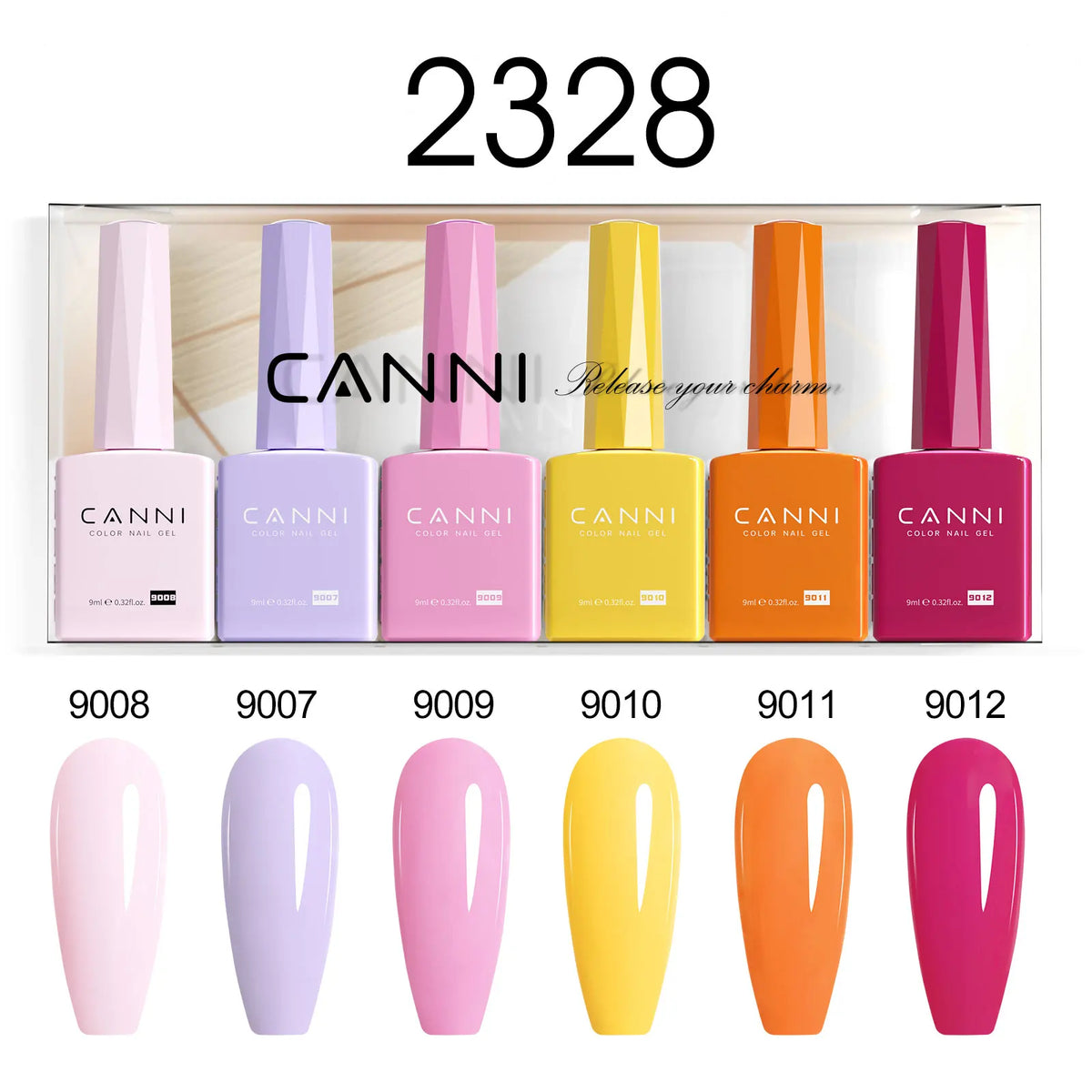 6pcs*9ml CANNI HEMA FREE Nail Gel Polish Set Gorgeous Color Semi Permanent Pigmented Painting Gel Soak off UV LED Gel Nails Kit 24