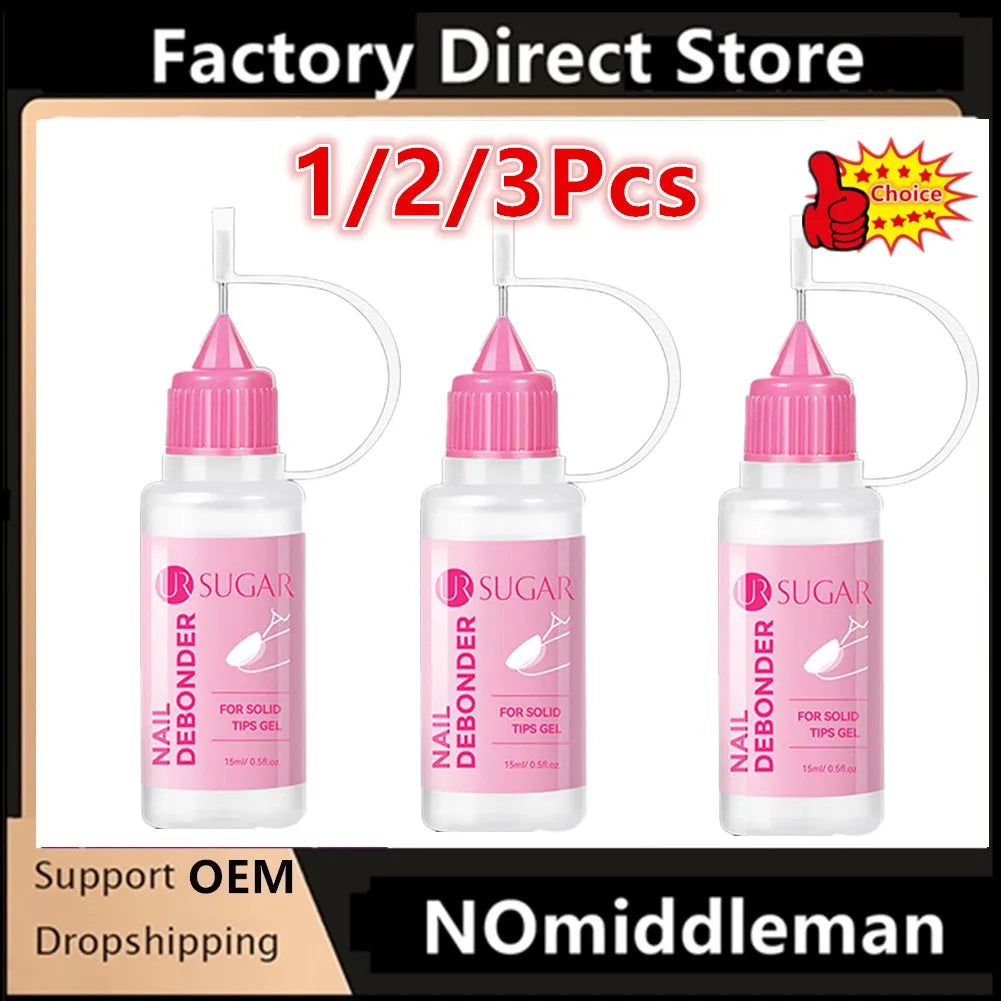 15ML Nail Glue Remover for Press on Acetone Free Nail Polish Remover Multi-Functional Remover for Nails Tips Gentle Glue Remover 1