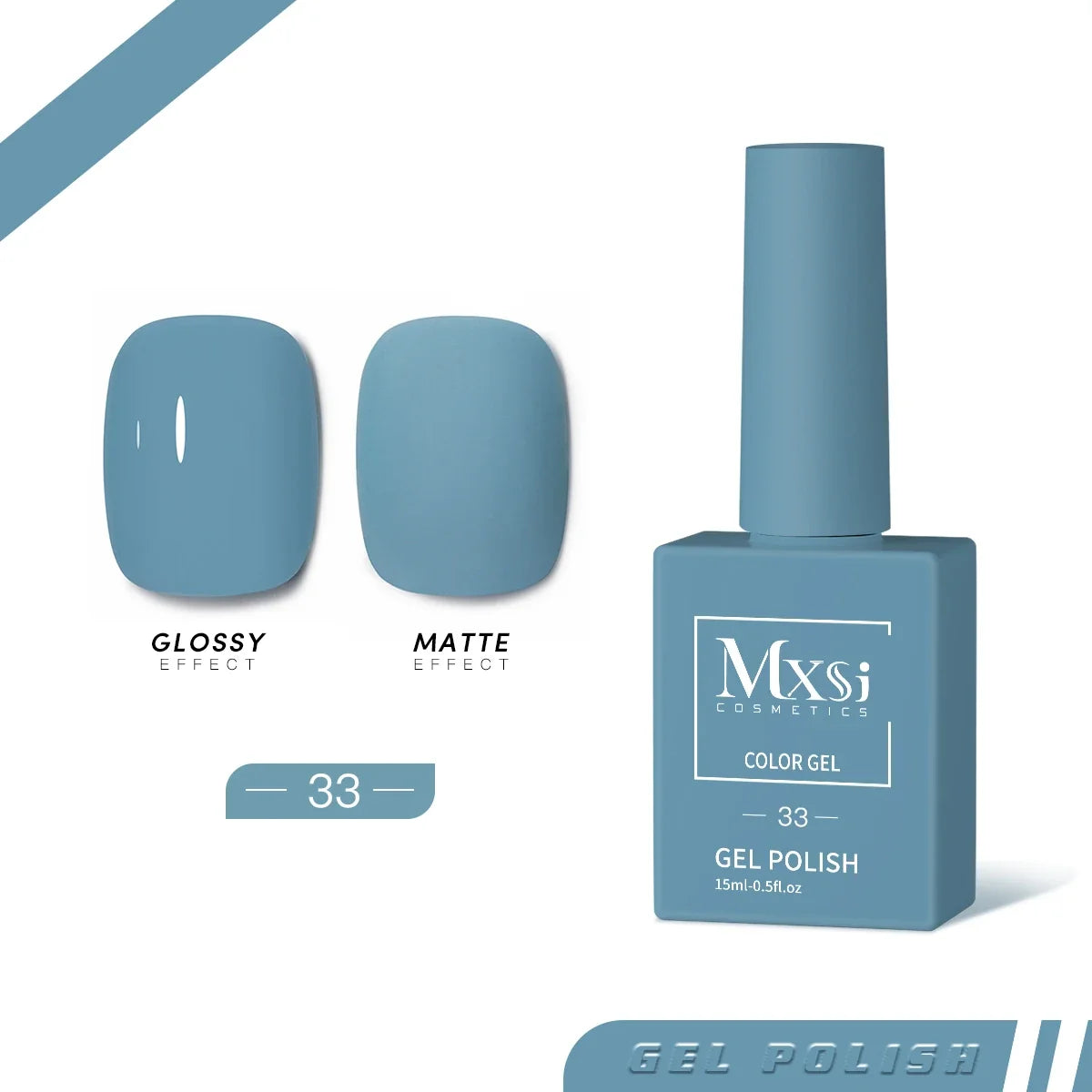 Mxsi 15ml Gel Nail Polish Neon Brown Royal Blue Red Green Pastal Nude Nail Art Varnish Gel Lacquer Top Coat UV Gel Nail Not Set 7